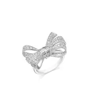 Bloomingdale's Fine Collection Diamond Pave Bow Statement Ring in 14K White Gold, 1.00 ct. t. w.