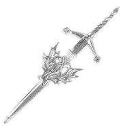 Scotland Kilt Pin In Claymore Thistle Style Design With Chrome Finish