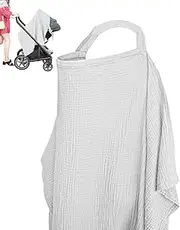 Breast Feeding Covers for Women - Mother Nursing Shawl - Arch Neckline Apron, Breastfeeding Supplies, Child Safety Car Seat Canopy for Pumping Mom