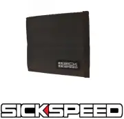 SICKSPEED WALLET SEAT BELT SEATBELT PAD RACING HARNESS BIFOLD BILLFOLD BLACK P6