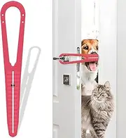 Cat Door Latch,Adjustable Cat Door Holder Latch to Keep Dog Out of Litter Box, Economical Alternative of Pet Gates and Interior Cat Door