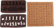 Eigell Chess Set Resin with Board Chinese Xiangqi Boys Girls Game