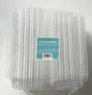 Take-Out Containers Clear Hinged Clam Shell Boxes (50 Pack) 5"x 5"x 3. New
