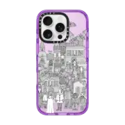 iPhone 16 Pro Impact Case vintage halloween black white transparent