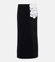 [Karla Colletto] Karla Colletto Tess floral-appliqué beach cover-up AU 14 black