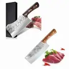 Hand Forged Butcher Knife Kitchen Knife Cleaver Knife Meat Bone Cutting Knife AU
