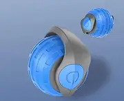 Smart Interactive Cat Ball Toy with 150mAh Battery, Random Motion Technology, Multiple Play Modes (Blue)