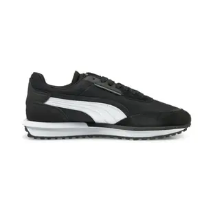 Puma City Rider B&W [382046-01] 男女 休閒鞋 運動 麂皮 反光 緩震 情侶穿搭 黑 白