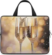 Laptop Case Sleeve Shockproof Computer Carrying Bag Two Glasses of Champagne Notebook Case Cover Laptop Bag Water Resistant Computer Cases Tablet Briefcase for Travel Business 10 Inch