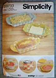 Kitchen Cozies Sewing Pattern Kit, Simplicity S9733, One Size, 9 items Easy Sew