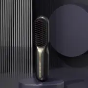 SmoothWave Cordless Hair Straightener Brush - 3 Heat Settings, Ionic & Portable
