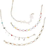 VALICLUD Luxury Foot Pendant Chain Ankle Jewelry Beads String Alloy Anklets for Women Lady Present