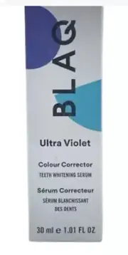 BLAQ Ultra Violet Colour Corrector Teeth Whitening Serum, 1.01oz/30ml New In Box