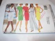 WOMENS UNCUT BUTTERICK 4048 Sewing Pattern DRESS FITTED TOP SKIRT SIZE 6 8 10