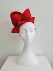 Miss Samantha. Womens loop headband fascinator in Red