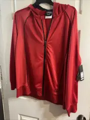 AND1 Men's Red Double Team Full-Zip Jacket Size L NEW