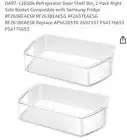 2pcs Refrigerator Door Shelf Bin Samsung