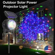 US Waterproof LED Solar Laser Landscape Light Projector Xmas Holiday Party Decor