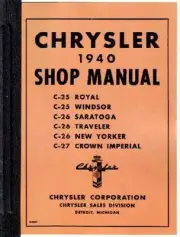 1940 Chrysler Shop Service Repair Manual Book Engine Drivetrain Electrical Guide