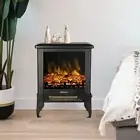Electric Thermostat Fireplace Heater Stove Standing 3D Realistic Flame Effect