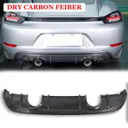 DRY Carbon Fiber Rear Bumper Diffuser Spoiler Lip For Porsche 718 Cayman GTS