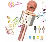 Wireless Bluetooth Karaoke Microphone, Portable Kids Microphone Karaoke Player Speaker With Record Function - Music Singing Voice Recording For Home Ktv Ki