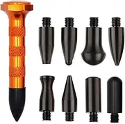 GS DIY Paintless Dent Repair Kit Metal Tap Down Pen with 9 Heads Tips Dent Removal PDR Tools