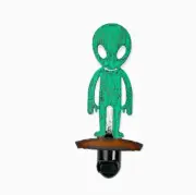 Green Alien Recycled Iron Night Light Area 51 Outer Space Trendy Martian Galaxy