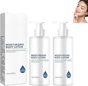 Moisturizing Body Lotion, Whitening Body Cream, Lightweight & Non-greasy, Firming Lotion Softer Moisturizing Cream, Fast Absorbing and Nourishing for Face, Underarms, Knees (2pcs)