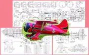 Model Airplane Plans (RC): Hall-Springfield Bulldog Racer 63" Scale for .60-.90