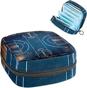 Period Bag,Sanitary Napkin Storage Bag,Art Basketball Court,Tampon Bag for Purse