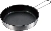 Captain Stag UH-4111 Barbecue Frying Pan, Fluorine Resin Treatment, Aluminum, Folding Handle, Mini Frying Pan, 6.3 inches (16 cm)