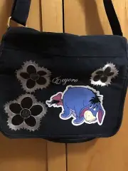 New Disney Girls Eeyore Denim Bag Small Black And Blue