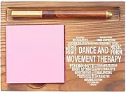 Dance and Form Movement Therapy Desk Organizer, Inspirational Sticky Note Holder, Dance Therapy Heart Design, Gifts for Dance Therapists, Psychologists, and Healthcare Professionals EDP146