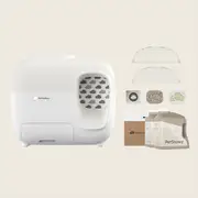 Litter Box Premium Set + Clumping Clay Litter × 2 - Cream