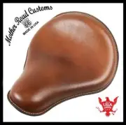 12x13" Spring Seat Chopper Harley Indian Scout Sportster Bobber Tan Leather