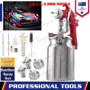 1000ml HVLP Spray Gun Siphon Air Paint Sprayer Gun with 1.3/1.7/2.0mm Nozzle NEW