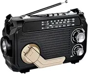 Mellisso Radio Hand Crank Power Generation Random Color Three-Band Bluetooth Card MP3 Multifunction Play Radio