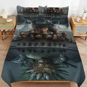 v6581 Bed Sheets Bedding Black Panther Bedding Sets Ultra Soft Skin-Friendly Duvet Cover 3 Piece, Cute Comforter Cover Bed Set for Boys Girls Kids (