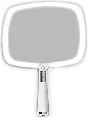 Mirrorvana Large & Comfy Hand Held Mirror (White), Pack of 10