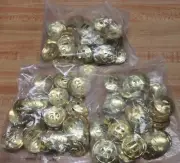 Lot of 432 Round Gold Star Metal Conchos Western Cowgirl Slotted Slides Buckles