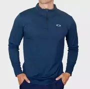 Oakley Men's XXL Original Quarter Zip Pullover, Team Navy Heather, Long Sleeve