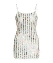 rhinestone-embellished minidress XL,L,M White
