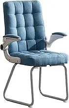 Ergonomic Computer Chair, Padded Office Chair, Strong Load Capacity, Chair with Backrest, Latex Cushion, High Resilience Does Not Fold, Suitable For Home, Office (Blue)