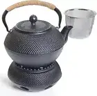Cast Iron Teapot Set Japanese Style Teapot with Infuser/Filter and Warmer Tea Ke