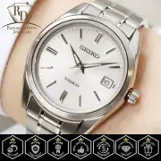 SEIKO Mens Watch Quartz Sapphire Titanium Grey Strap Silver Dial SUR369 Gift