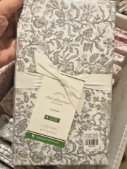 Pottery Barn Aliya Floral Standard Pillowcases Set 2 Gray Pair New More++