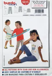 Burda Start EASY Sewing Pattern 9615 | Toddlers & Girls Leggings | Sizes 3 - 13