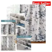 Stylish 84" Blackout Linen Curtains with Grommet Top - Energy Efficient Design