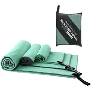 GIOD Microfibre Towel Travel, Camping Towels Set of 3, Quick Drying Bath Towels, Sports Fitness Reversible Fleece Quick Drying Towels for Gym, Pool, Yoga, Beach, Outdoor Travel